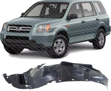 Front Fender Liner Left Driver Side Direct Replacement Compatible With 2006-2008 Honda Pilot HO1250108 74151S9VA10
