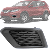 Front Fog Light Cover Textured Left Driver Side Direct Replacement Compatible With 2014-2016 Nissan Rogue NI1038131 622574BA0A