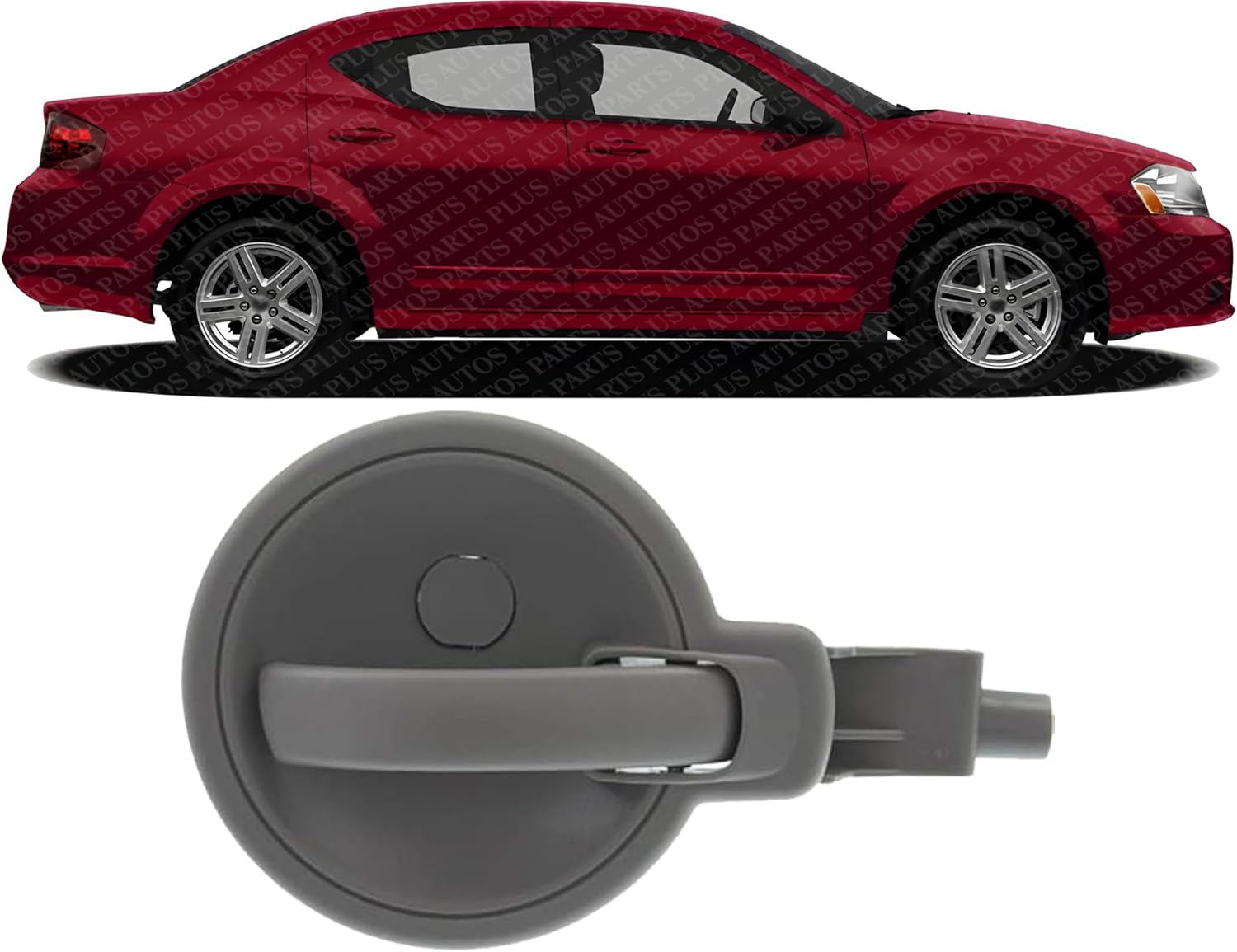 Front Or Rear Interior Door Handle Right Passenger Side Direct Replacement Compatible with 2008-2014 Dodge Avenger CH1353138 1FU94XDBAA