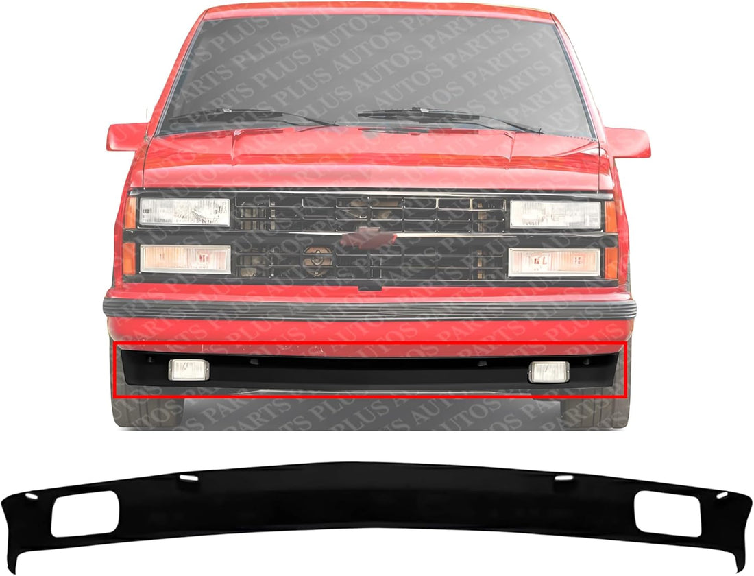 Front Lower Valance With Fog Light Holes Direct Replacement Compatible With 1988-2002 Chevrolet & GMC C/K Series GM1092196 15607502