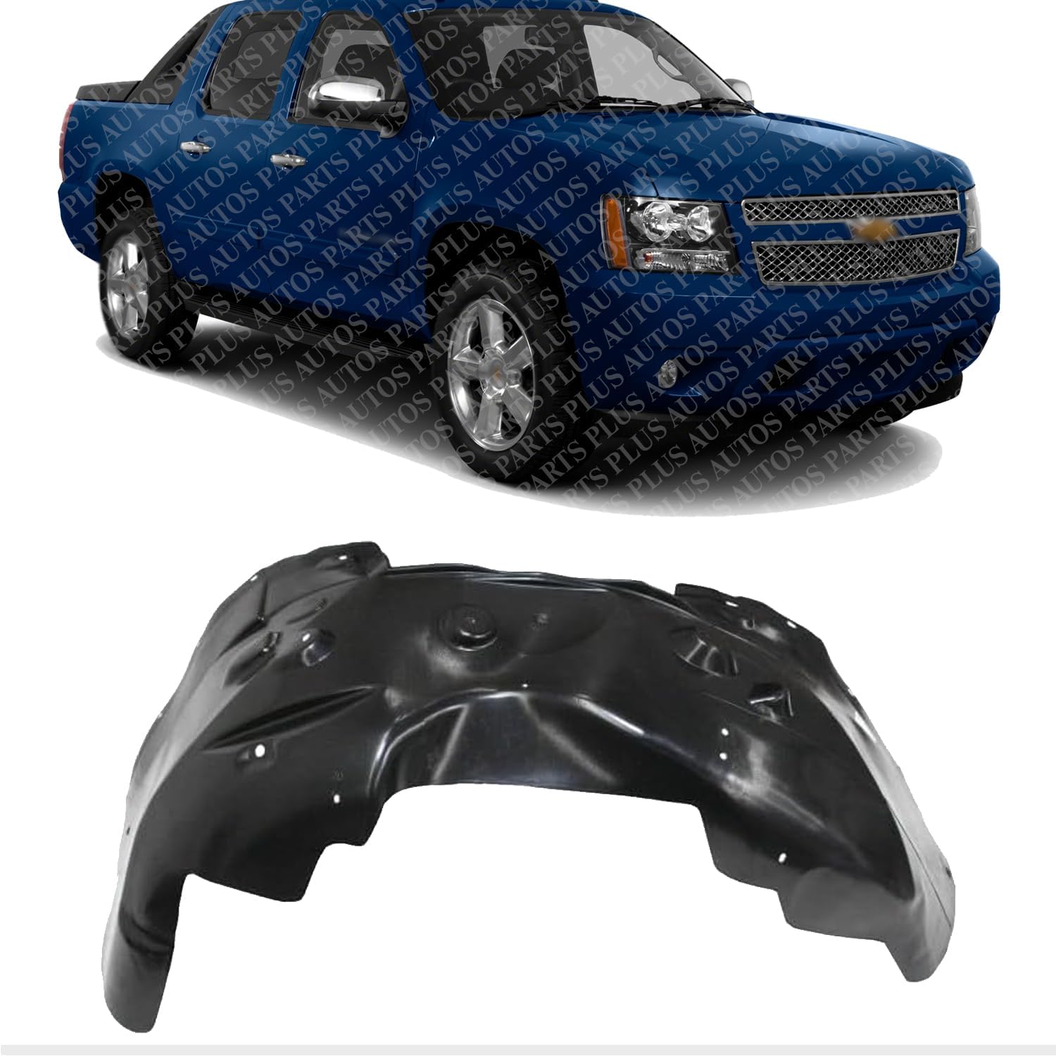 Front Fender Liner Right Passenger Side Direct Replacement Compatible With 2007-2014 Chevrolet Tahoe/Suburban 1500 GM1251123 22860084