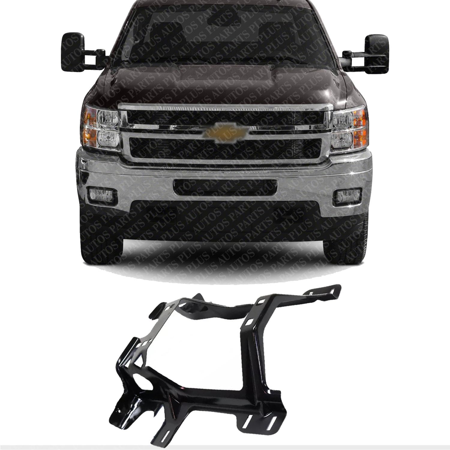 AUTOS PARTS PLUS Front Radiator Center Support Bracket Steel Direct Replacement Compatible With Chevrolet Silverado & GMC Sierra 1500 2007-2013/2500 HD 3500 HD 2007-2014 GM1225316 25811768