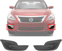 Set Of 2 Front Fog Light Cover Textured Left Driver & Right Passenger Side Direct Replacement Compatible With 2013-2015 Nissan Altima NI1038114 NI1039114 622563TA0A 622573TA0A