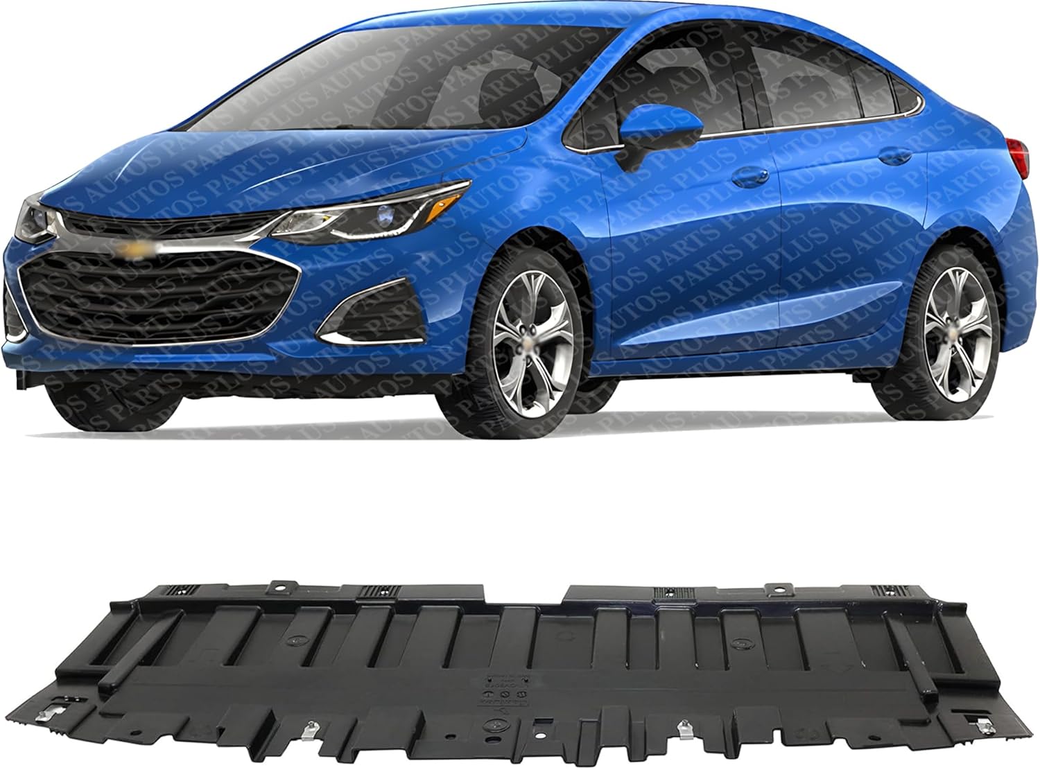 Front Engine Splash Shield Under Cover Lower Extension Direct Replacement Compatible with 2016-2019 Chevrolet Cruze GM1228152 84063312