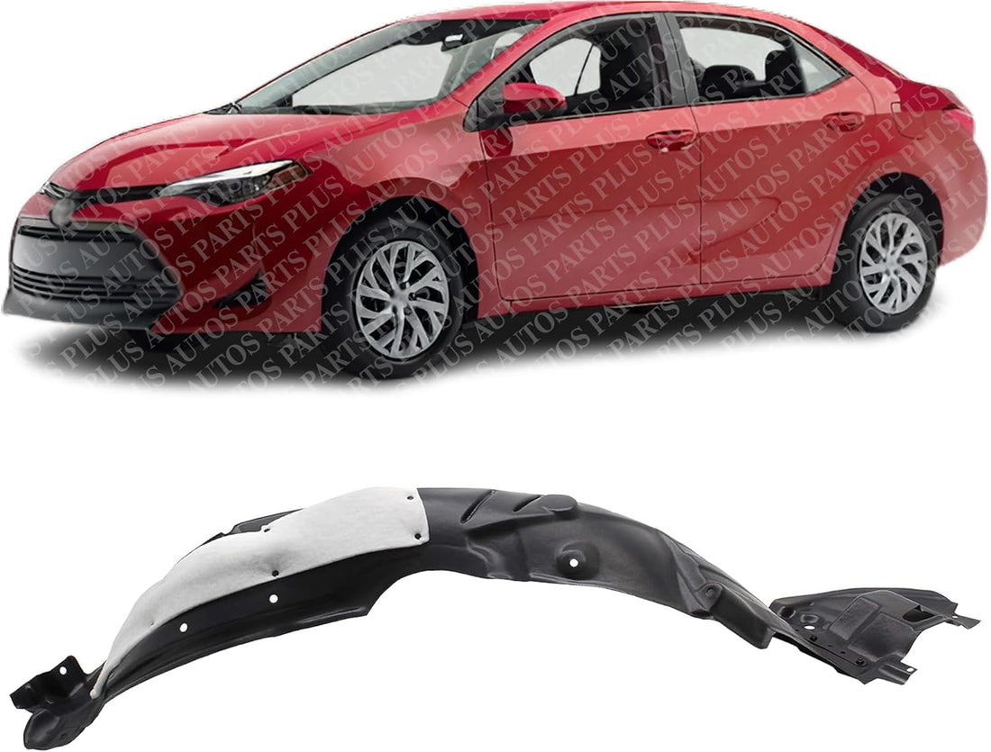 Front Fender Liner Left Driver Side Direct Replacement Compatible With 2017-2019 Toyota Corolla TO1248210 5387602660