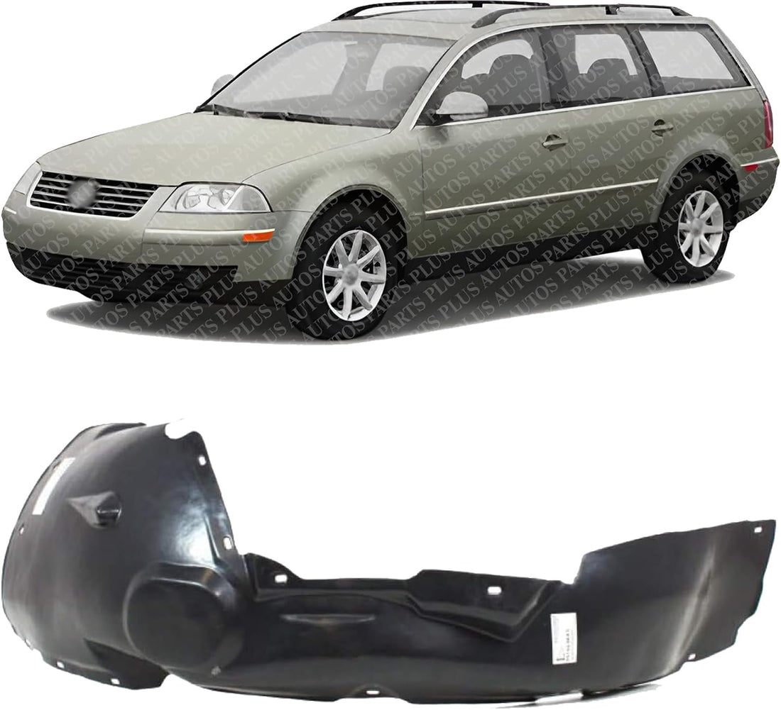 Front Fender Liner Left Driver Side Direct Replacement Compatible With 2002-2004 Volkswagen Passat VW1250103 3B7809961A01C