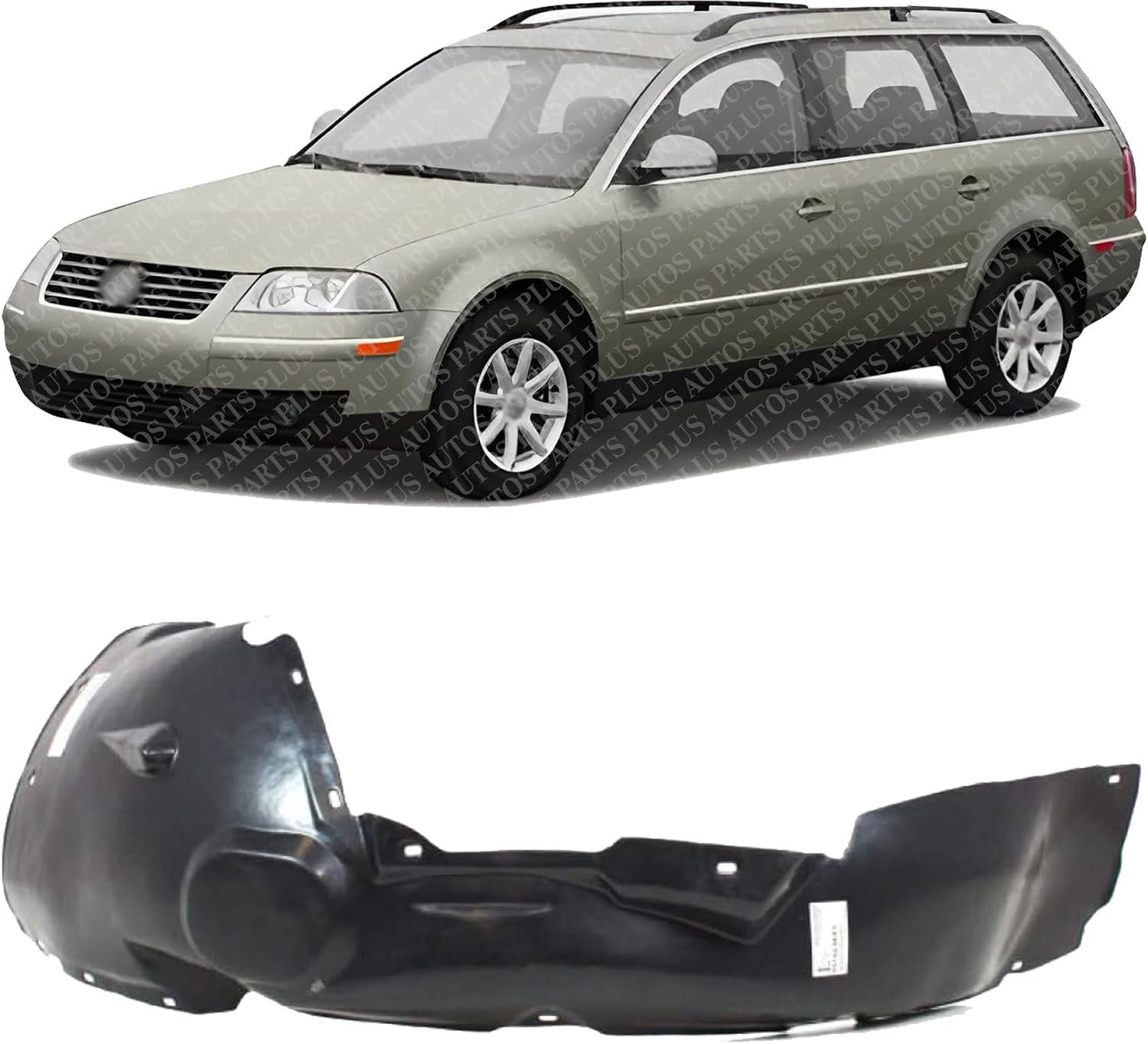 Front Fender Liner Left Driver Side Direct Replacement Compatible With 2002-2004 Volkswagen Passat VW1250103 3B7809961A01C