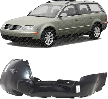 Front Fender Liner Left Driver Side Direct Replacement Compatible With 2002-2004 Volkswagen Passat VW1250103 3B7809961A01C