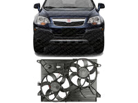 Front Radiator Cooling Dual Fan Plastic Direct Replacement Compatible with 2008-2010 Saturn Vue / 2012 Chevrolet Captiva Sport GM3115218 89019135-PFM,89019138,89019134