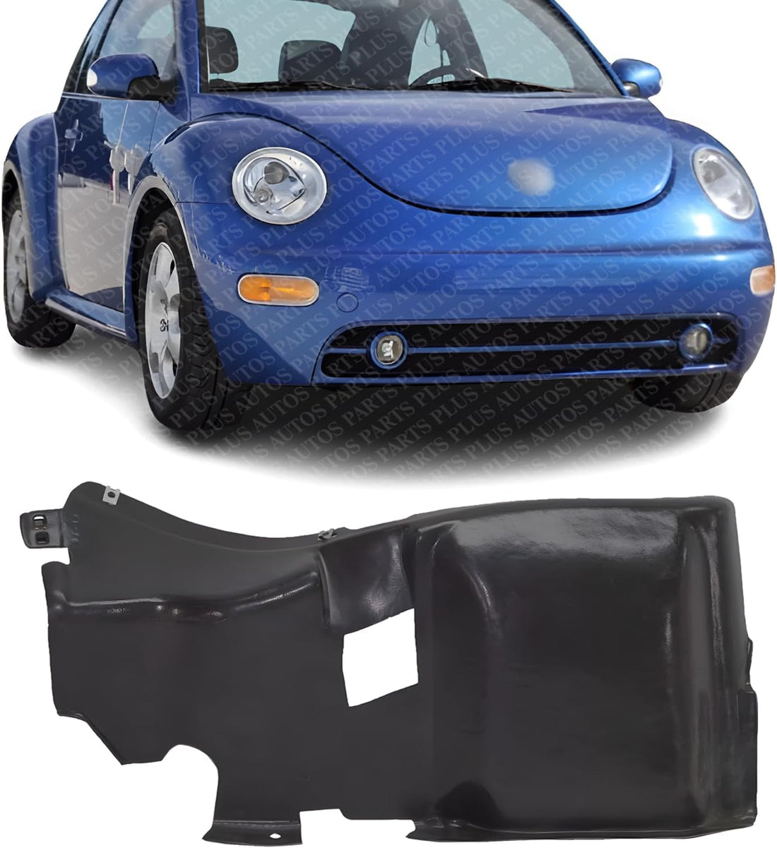 Front Engine Splash Shield Under Cover Right Passenger Side Direct Replacement Compatible With 2003-2005 Volkswagen Beetle VW1228129 1Y0825250G 1Y0825250H
