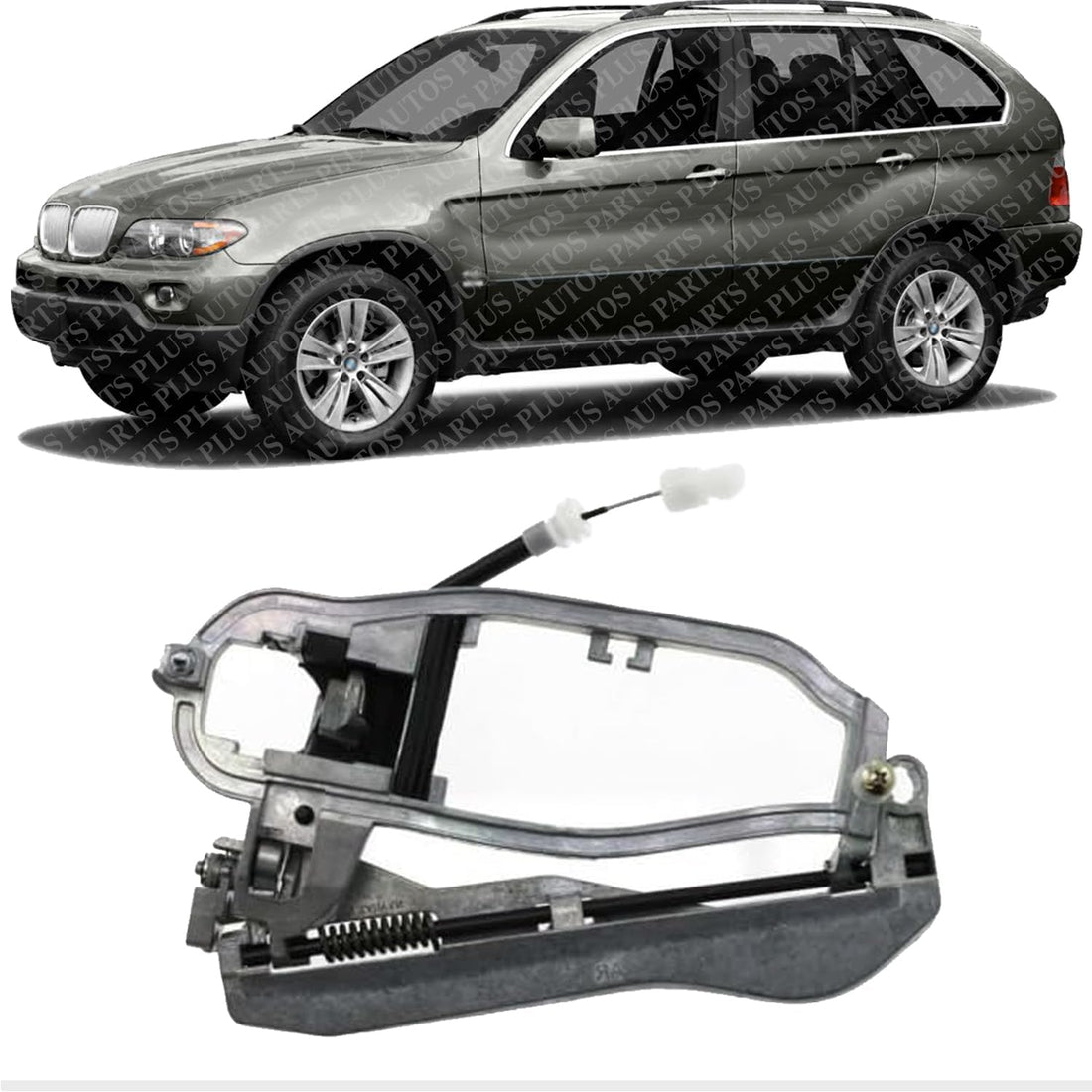 Front Exterior Door Handel Left Driver Side Direct Replacement Compatible with 2000-2006 BMW X5 BM1310104 51218243615