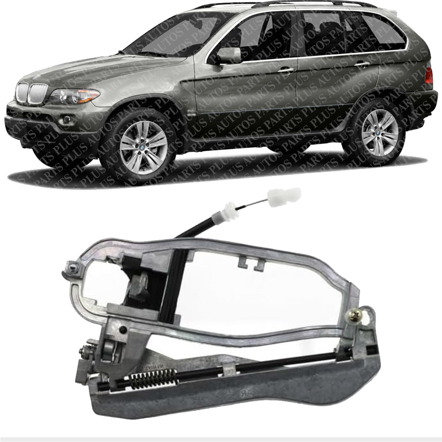 Front Exterior Door Handel Left Driver Side Direct Replacement Compatible with 2000-2006 BMW X5 BM1310104 51218243615