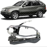 Front Exterior Door Handel Left Driver Side Direct Replacement Compatible with 2000-2006 BMW X5 BM1310104 51218243615