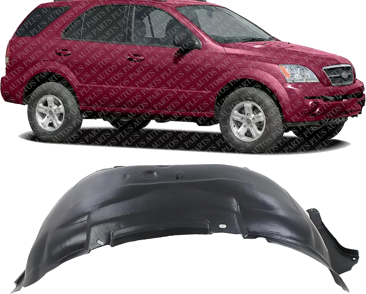Front Fender Liner Right Passenger Side Direct Replacement Compatible With 2003-2006 Kia Sorento KI1251108 868123E011