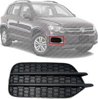 Front Fog Light Cover Textured Right passenger Side Direct Replacement Compatible With 2009-2017 Volkswagen Tiguan / 2017-2018 Limited VW1039124 5N0853666F9B9