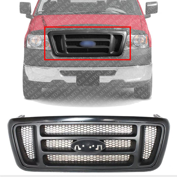 Front Grille Horizontal Bar With Honeycomb Insert Primed Direct Replacement Compatible With 2004-2008 Ford F-150 FO1200414 4L3Z8200BAPTM