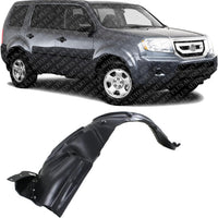 Front Fender Liner Right Passenger Side Direct Replacement Compatible With 2009-2011 Honda Pilot HO1249135 74101SZAA00