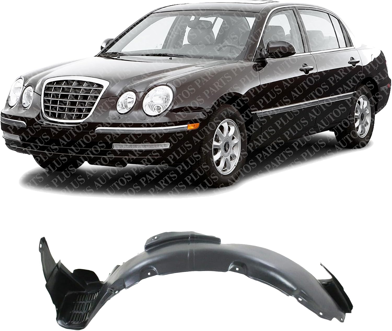 Front Fender Liner Left Driver Side Direct Replacement Compatible With 2004-2006 Kia Amanti KI1250111 868113F000