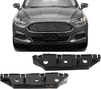 Set Of 2 Front Bumper Bracket Plastic Left Driver & Right Passenger Side Direct Replacement Compatible With 2013-2016 Ford Fusion FO1033103 FO1032103 DS7Z17C947A DS7Z17C947B
