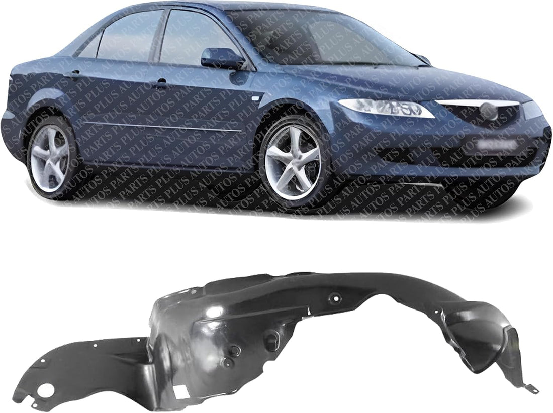 Front Fender Liner Without Spoiler Holes Right Passenger Side Direct Replacement Compatible With 2003-2004 Mazda 6 MA1249118 GK2A56130K