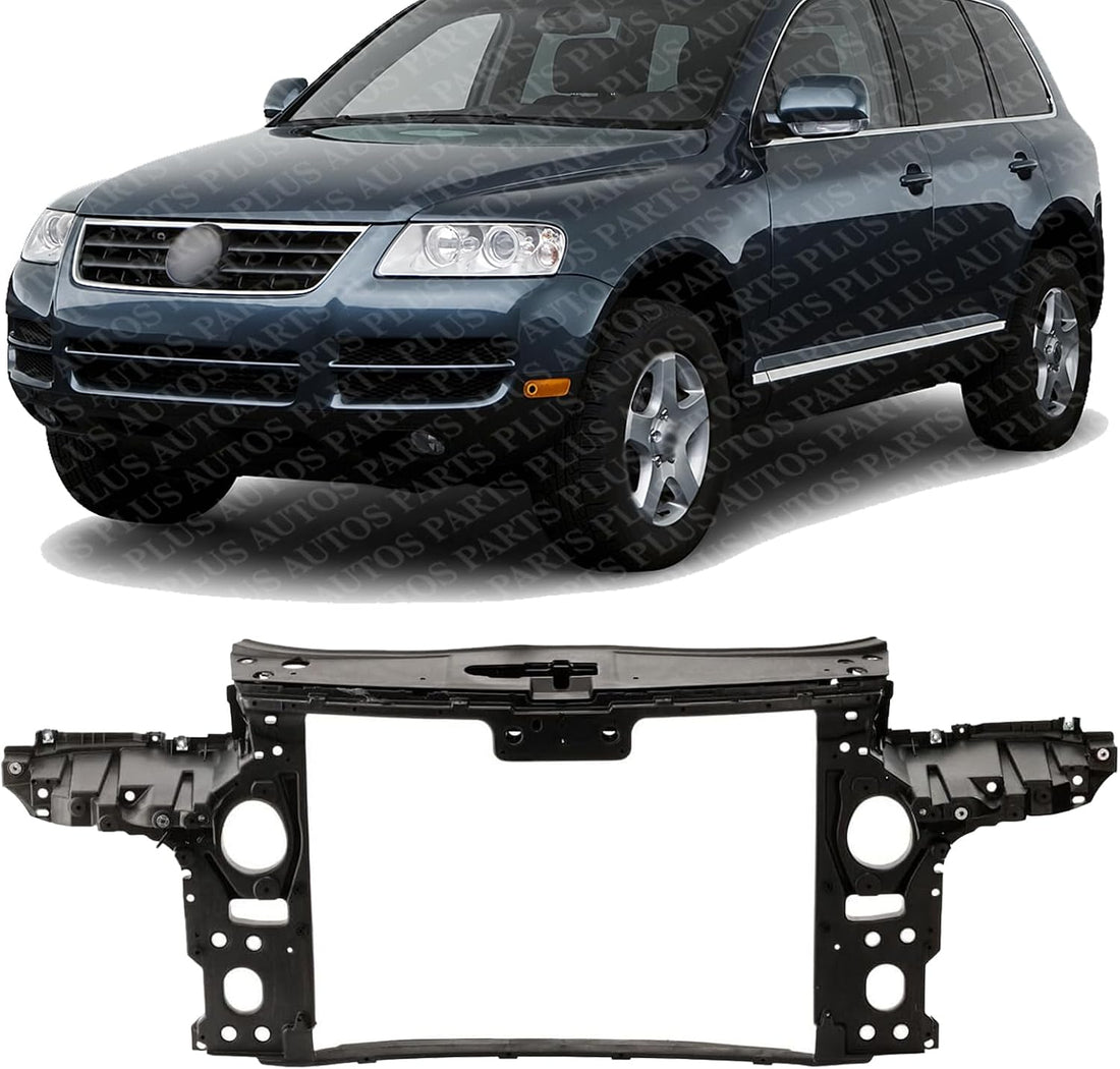 Front Radiator Support Assembly Plastic Direct Replacement Compatible With 2004-2010 Volkswagen Touareg VW1225130 7L0805594R
