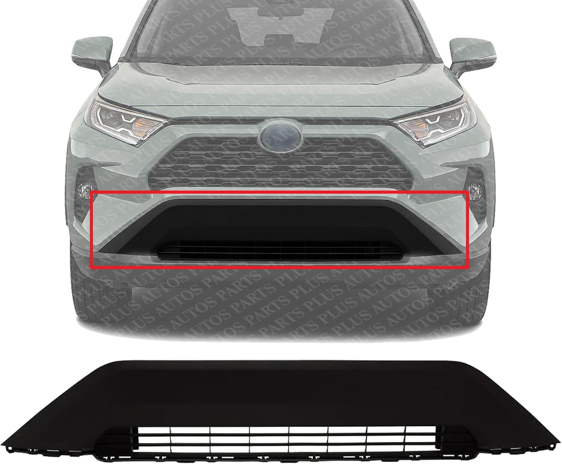 Front Bumper Lower Grille Primed Plastic Direct Replacement Compatible With 2019-2021 Toyota RAV4 TO1036203 531130R090