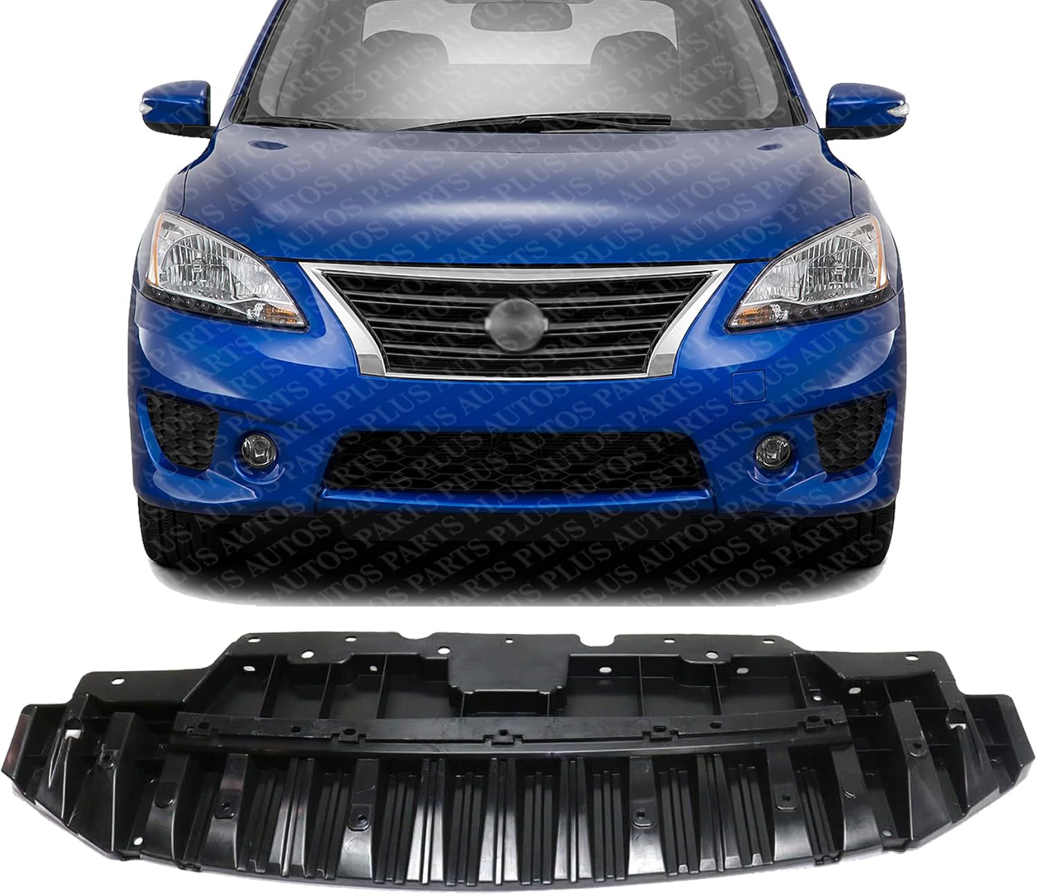 AUTOS PARTS PLUS Front Engine Splash Shield Under Cover Direct Replacement Compatible with 2015-2019 Nissan Sentra NI1228152 626634AT0A