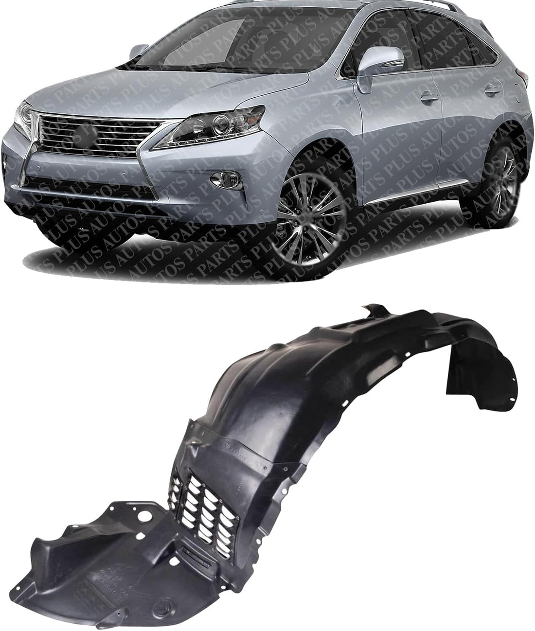 Front Fender Liner Left Driver Side Direct Replacement Compatible With 2013-2015 Lexus RX450h / 2014-2015 RX350 LX1248121 538060E100