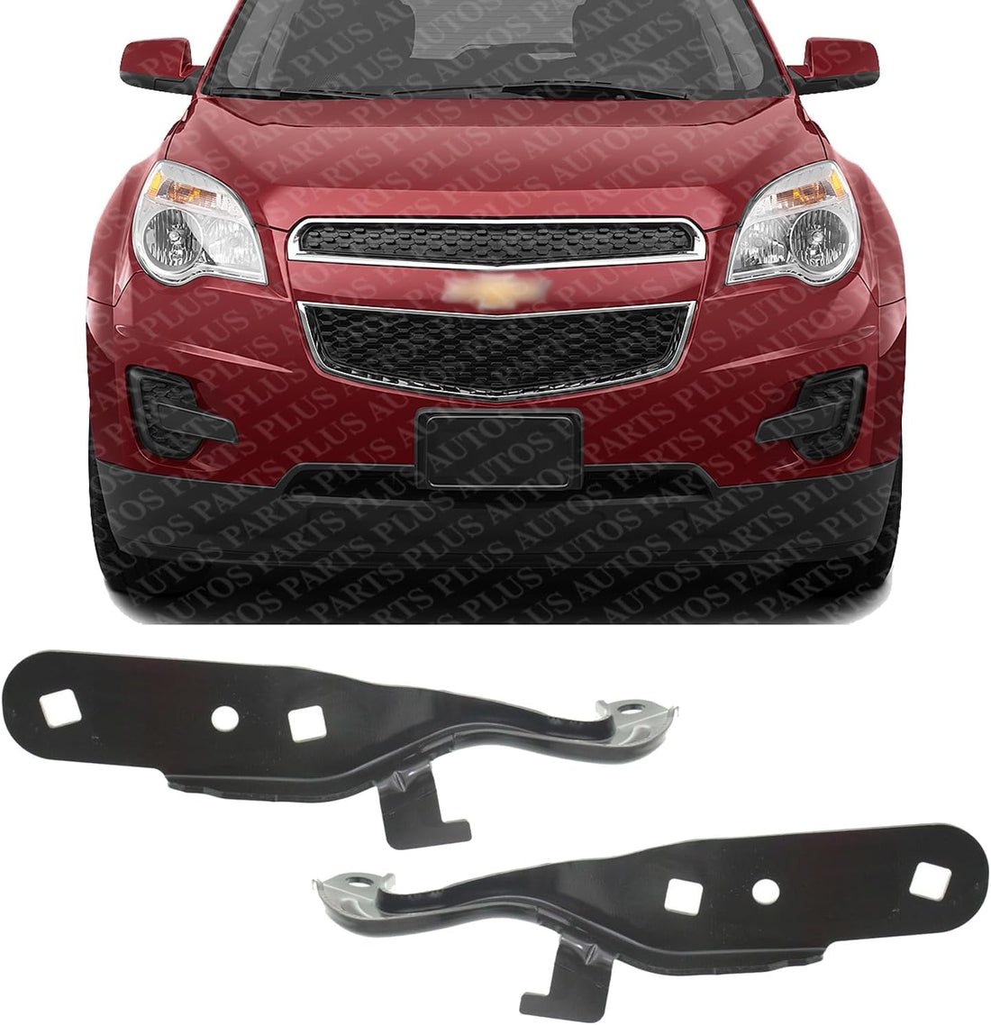 Set of 2 Front Hood Hinge Upper Steel Left Driver & Right Passenger Side Direct Replacement Compatible with 2010-2017 Chevrolet Equinox/Terrain GM1236155 GM1236154