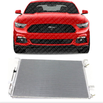 Front AC Condenser Aluminum Core Direct Replacement Compatible With 2015-2022 Ford Mustang FO3030247 FR3Z19712D