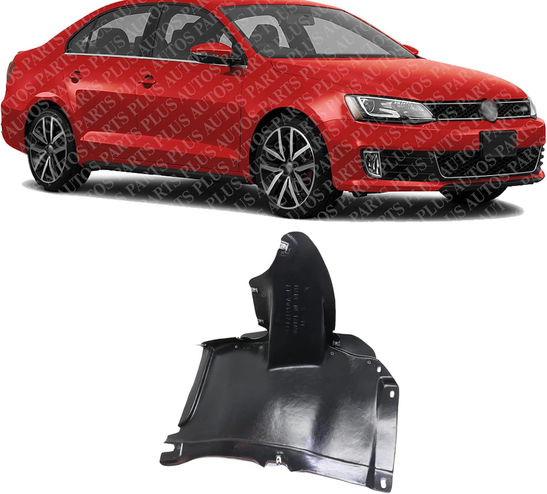 Front Fender Liner Right Passenger Side Direct Replacement Compatible With 2010-2014 Volkswagen Jetta/Golf VW1249133 1K9805912