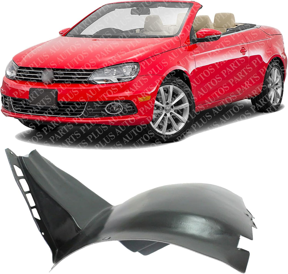 Front Section Fender Liner Left Drive Side Direct Replacement Compatible With 2007 Volkswagen Eos VW1248106 1Q0805911B