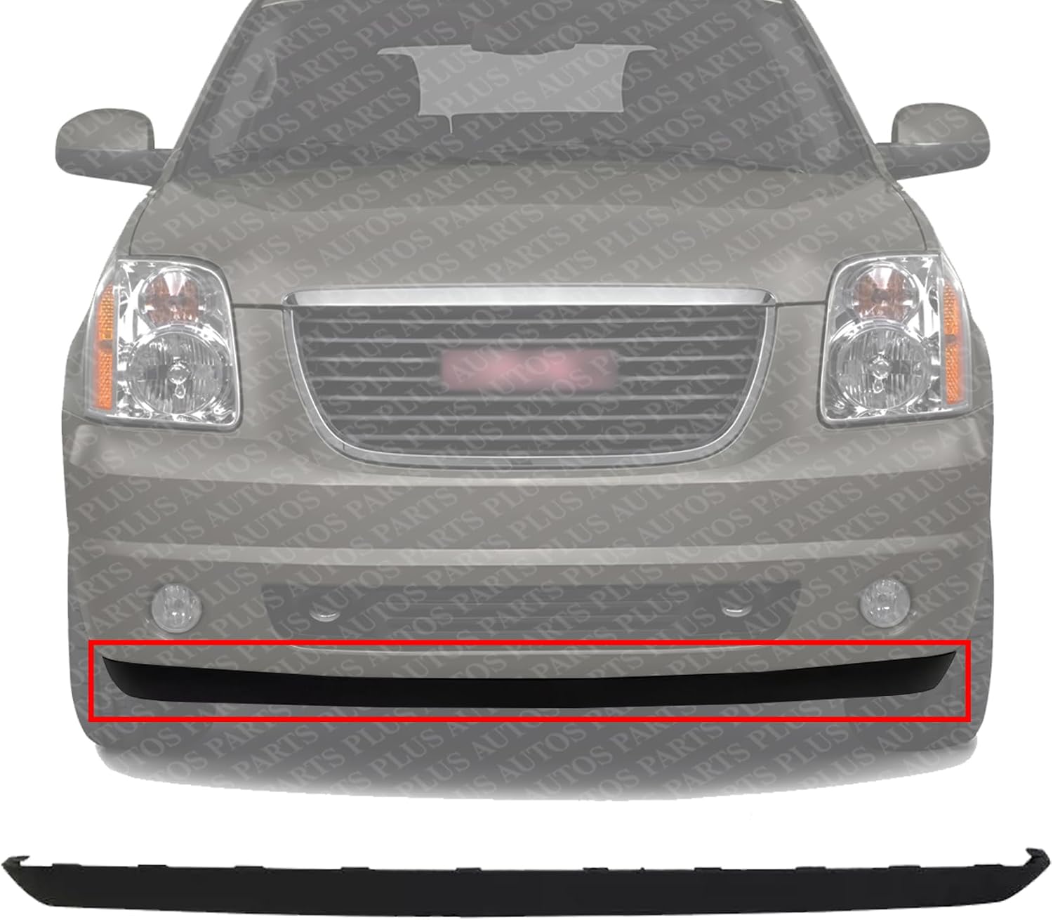 Front Lower Valance Air Deflector Primed Direct Replacement Compatible with 2007-2014 GMC Yukon GM1092189 15138233