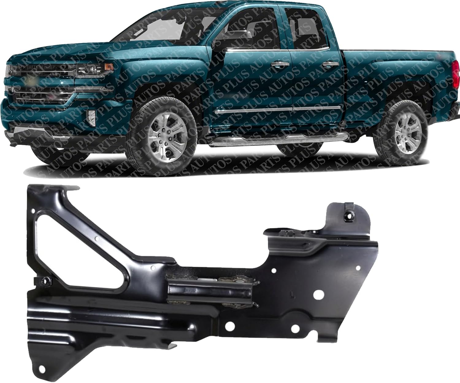 Front Inner Bumper Bracket Left Driver Side Direct Replacement Compatible With 2016-2018 Chevrolet Silverado 1500 GM1062113 84029775