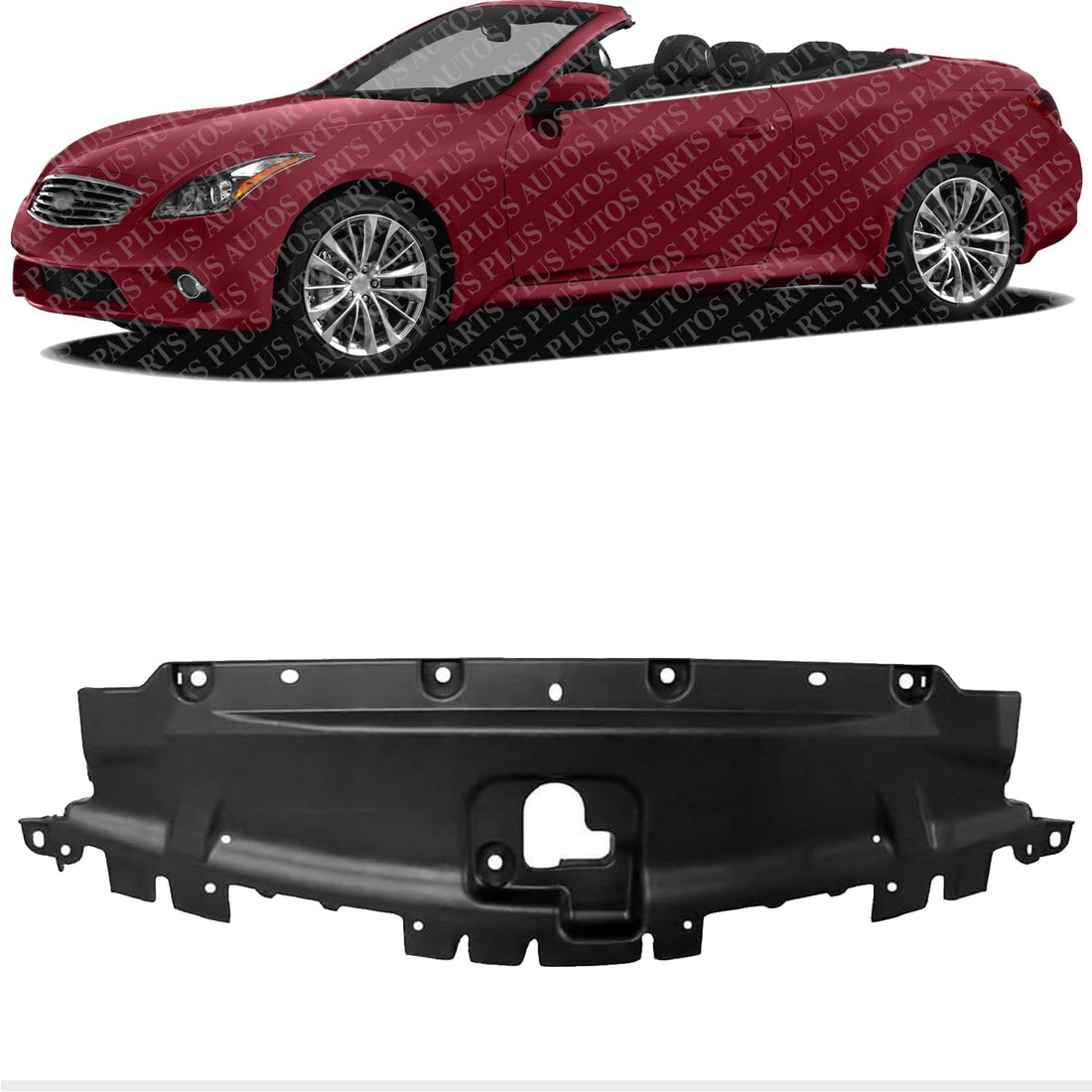 Front Upper Radiator Support Cover Direct Replacement Compatible With 2009-2013 Infiniti G37 / 2011-2012 G25 / 2007-2008 G35 IN1224102 191275066324 625C0JK00A B073QR6F75