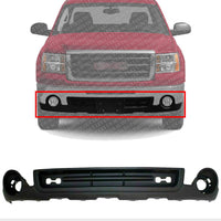 Front Bumper Lower Valance Air Deflector Textured Direct Replacement Compatible With 2007-2013 GMC Sierra 1500 GM1015100 15131299