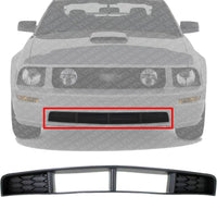 Front Bumper Grille Textured Plastic Direct Replacement Compatible With 2005-2009 Ford Mustang FO1036114 7R3Z17K945BA