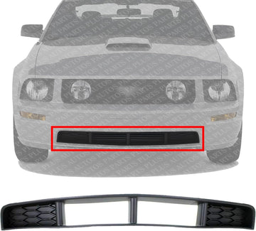 Front Bumper Grille Textured Plastic Direct Replacement Compatible With 2005-2009 Ford Mustang FO1036114 7R3Z17K945BA