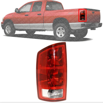 Tail Light Assembly Left Driver Side Direct Replacement Compatible With 2002-2006 Dodge Ram 1500 2500 3500 55077347AF-PFM
