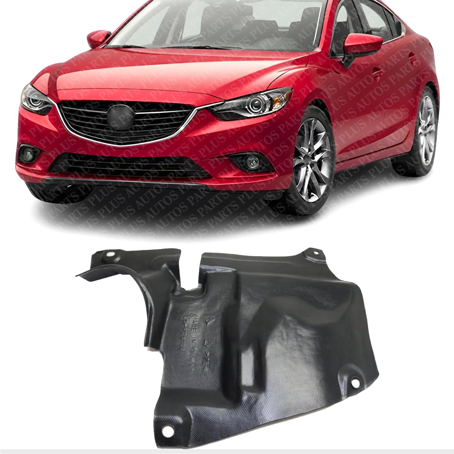 Front Fender Liner Rear Section Left Driver Side Direct Replacement Compatible With 2014-2018 Mazda 3/2014-2017 Mazda 6 MA1250115 KD5356342A