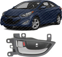 Front Interior Door Handel Left Driver Side Direct Replacement Compatible with 2011-2016 Hyundai Elantra/Coupe 826103X000HZ