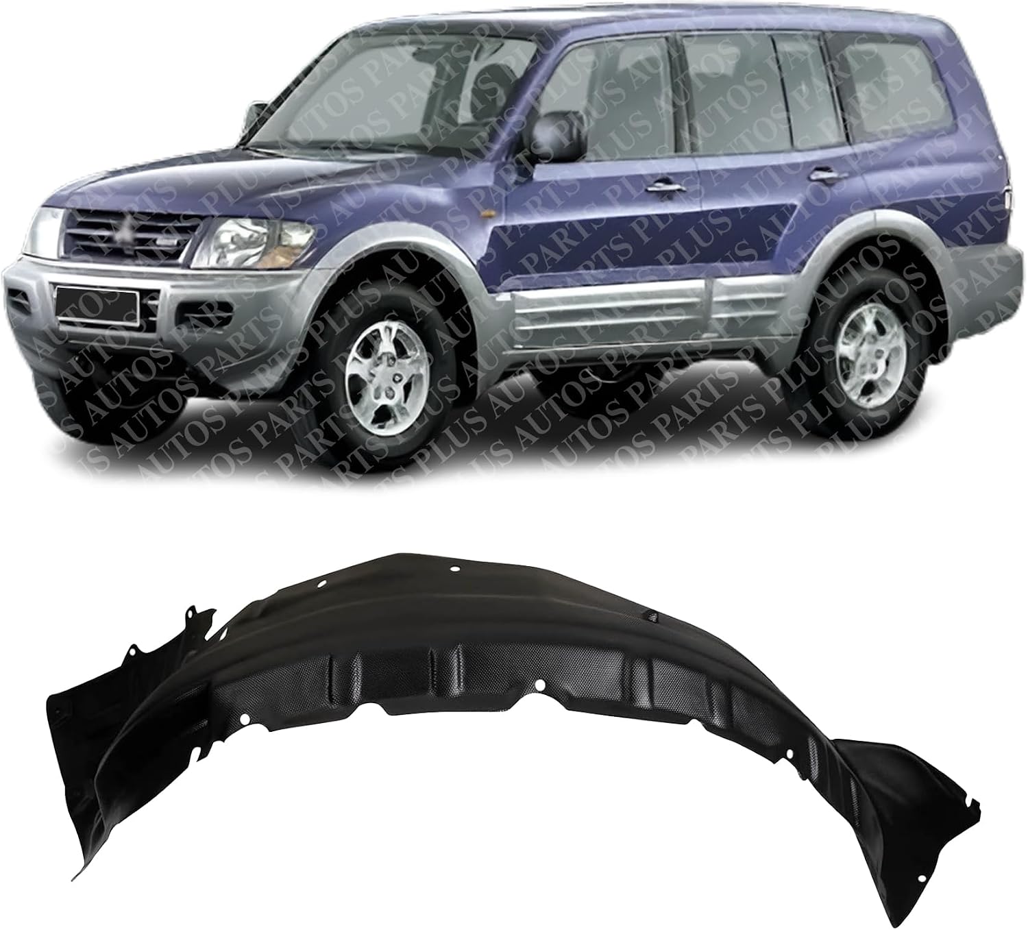 Front Fender Liner Left Driver Side Direct Replacement Compatible With 2001-2002 Mitsubishi Montero MI1248112 MR508125