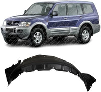 Front Fender Liner Left Driver Side Direct Replacement Compatible With 2001-2002 Mitsubishi Montero MI1248112 MR508125