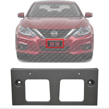 Front License Plate Bracket Textured Direct Replacement Compatible with 2016-2018 Nissan Altima NI1068130 962109HS0A
