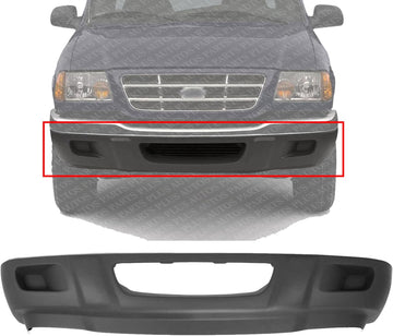 Front Bumper Lower Valance Panel Primed Without Fog Light Holes Direct Replacement Compatible With 2001-2003 Ford Ranger FO1095193 3L5Z17626HAA