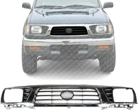 Front Grille Chrome Shell/Painted Black Insert Direct Replacement Compatible With 1995-1997 Toyota Tacoma TO1200197 5310035340
