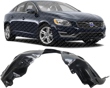 Front Fender Liner Right Passenger Side Direct Replacement Compatible With 2011-2018 Volvo S60 / 2015-2018 V60 VO1249117 314971052-PFM 314971045