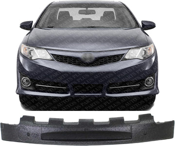 Front Bumper Impact Absorber Plastic Direct Replacement Compatible With 2012-2014 Toyota Camry TO1070171 5261106120