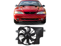 Front Radiator Cooling Fan Shroud Assembly Direct Replacement Compatible with 1994-1996 Ford Mustang FO3115129 F5ZZ8C607B