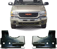 Set of 2 Front Bumper Bracket Impact Bar Brace Left Driver And Right Passenger Side Direct Replacement Compatible With 2003-2006 GMC Sierra 1500 2500HD 3500 GM1066164 GM1067164